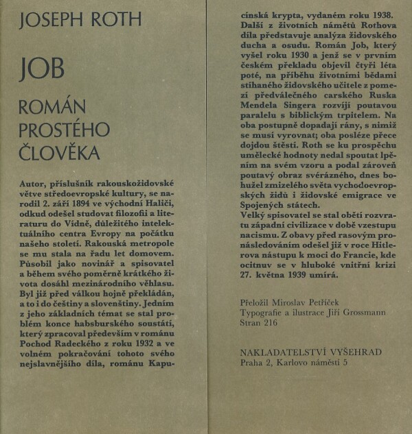 Joseph Roth: JOB - ROMÁN PROSTÉHO ČLOVEKA