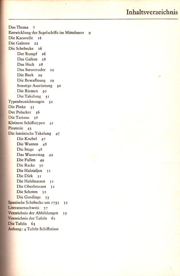 Wolfram Mondfeld: DIE SCHEBECKE UND ANDERE SCHIFFSTYPEN DES MITTELMEERRAUMES