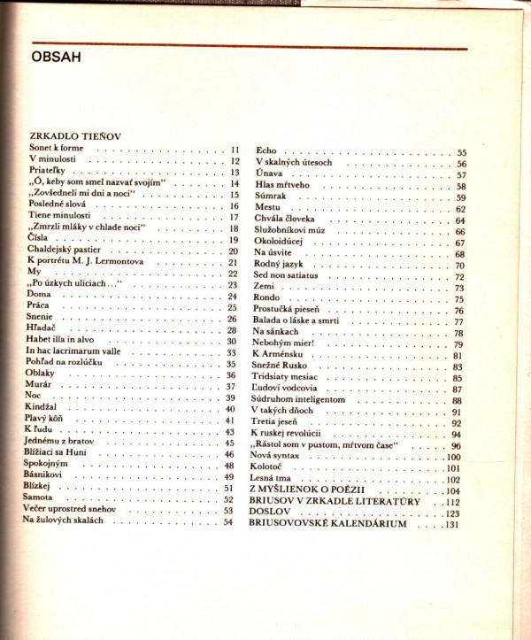Valerij Briusov: ZRKADLO TIEŇOV
