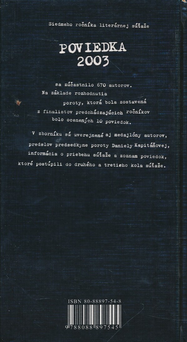 autorov Kolektív: POVIEDKA ROKA 2003