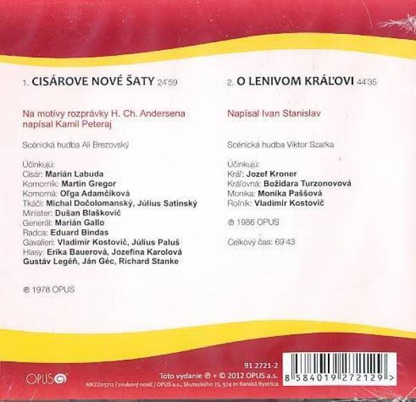 CISÁROVE NOVÉ ŠATY / O LENIVOM KRÁĽOVI - CD