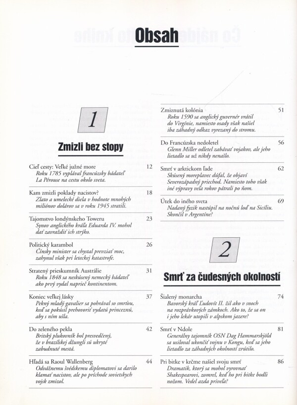 VEĽKÉ TAJOMSTVÁ MINULOSTI