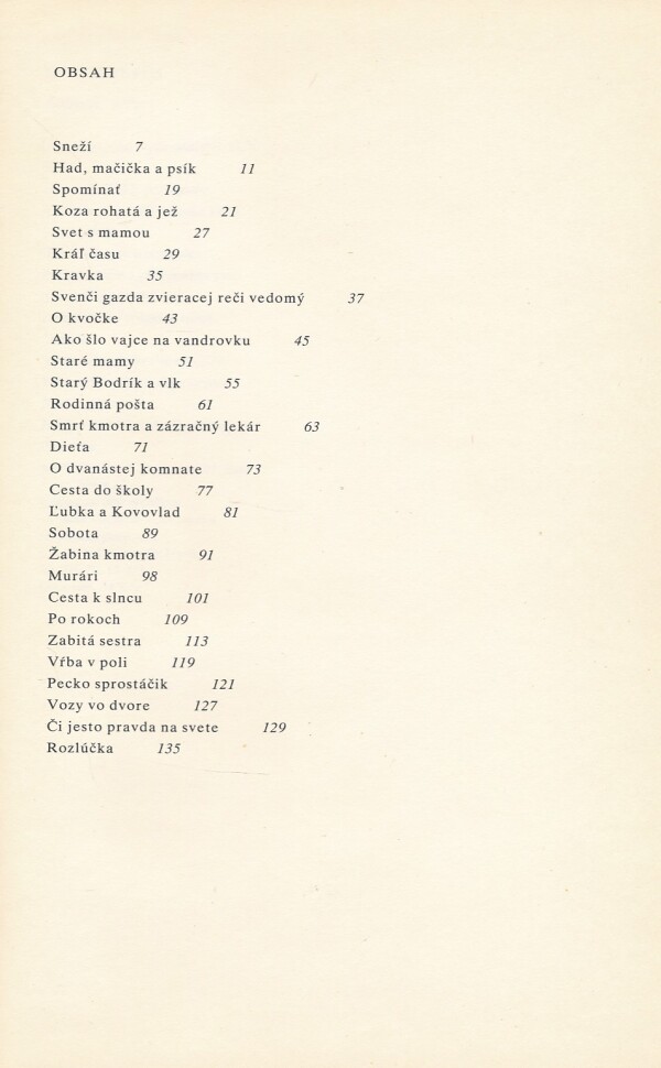 Milan Rúfus: SOBOTNÉ VEČERY