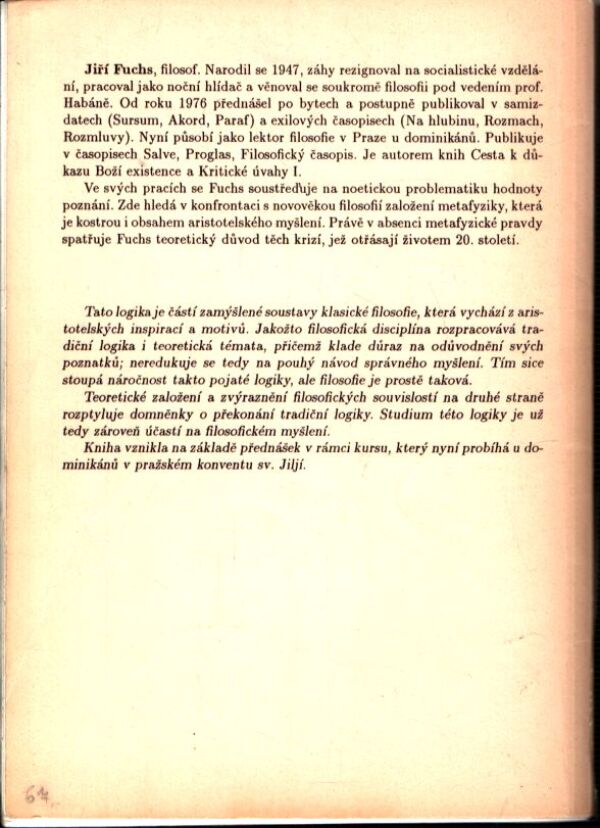 Jiří Fuchs: FILOSOFIE