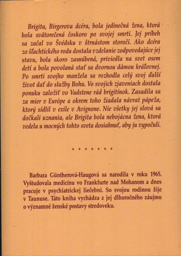 Barbara Güntherová-Haugová: BRIGITA ŠVÉDSKA