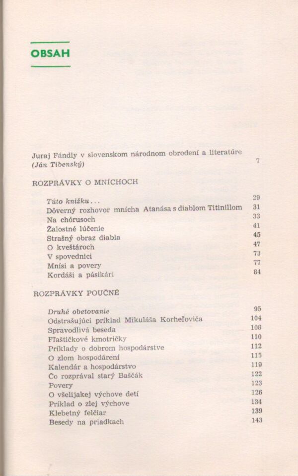 Juraj Fándly: ROZPRÁVKY ROZMARNÉ I POUČNÉ