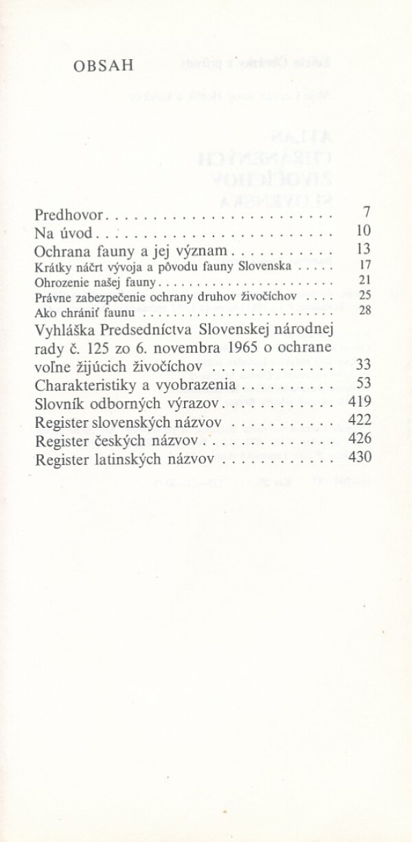 ATLAS CHRÁNENÝCH ŽIVOČÍCHOV SLOVENSKA