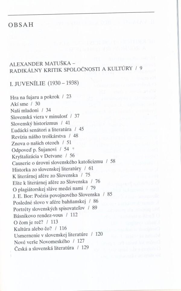 Alexander Matuška: DIELO I