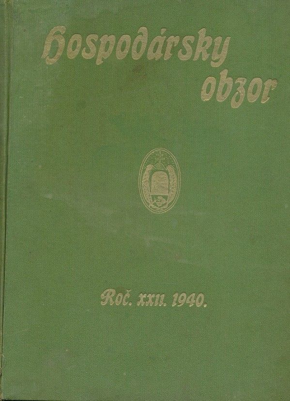 HOSPODÁRSKY OBZOR ROČNÍK XXII. 1940