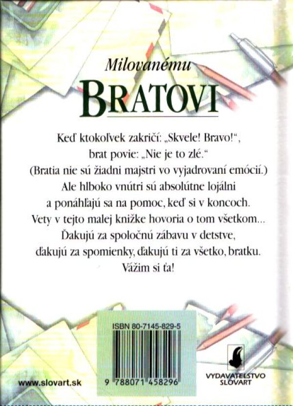 Pam Brownová: MILOVANÉMU BRATOVI