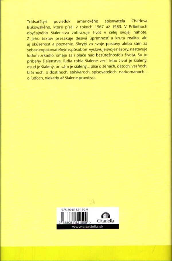 Charles Bukowski: PRÍBEHY OBYČAJNÉHO ŠIALENSTVA