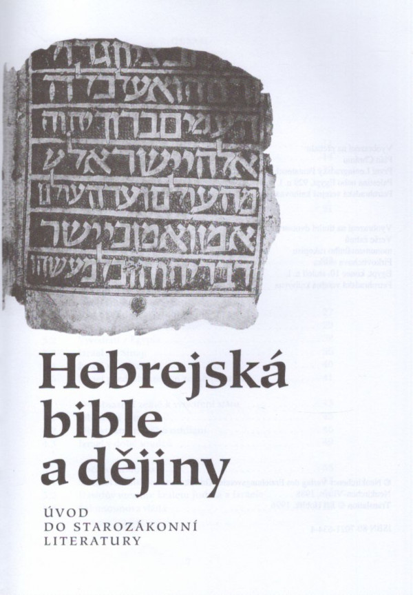 Rolf Rendtorff: HEBREJSKÁ BIBLE A DĚJINY