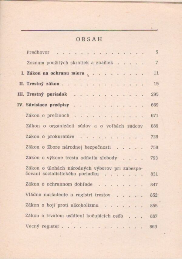 Michal Benčík: TRESTNÝ ZÁKON, TRESTNÝ PORIADOK