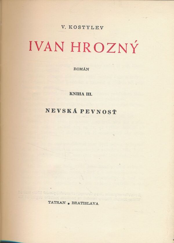 V. Kostylev: Ivan Hrozný I - III