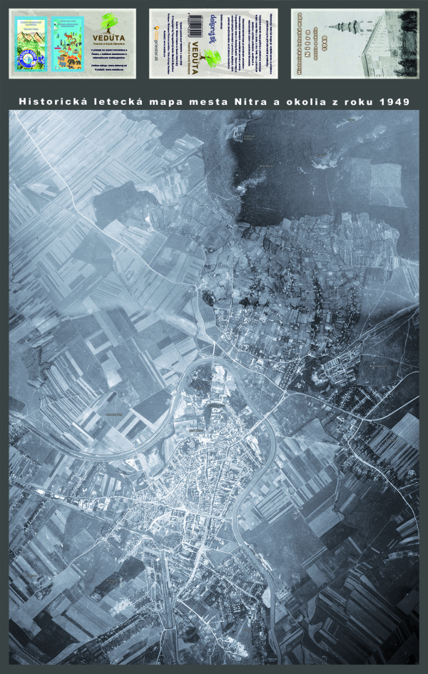 HISTORICKÁ LETECKÁ MAPA - NITRA 1949