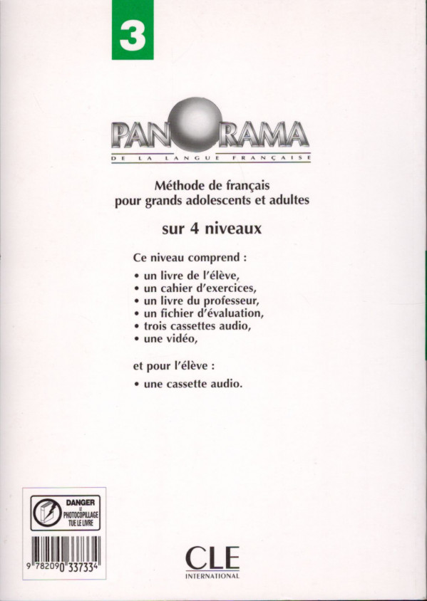 PANORAMA 3 - CAHIER D'EXERCICES
