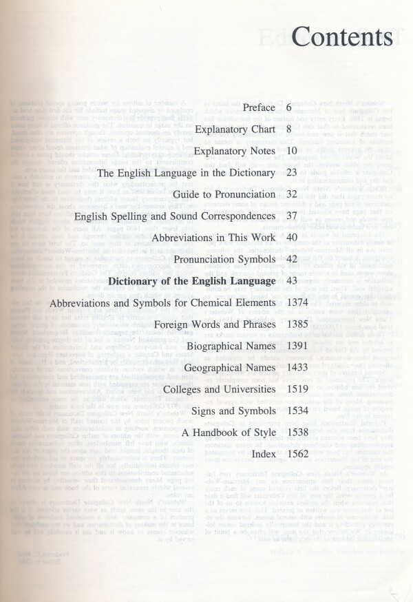 WEBSTER'S NINTH NEW COLLEGIATE DICTIONARY