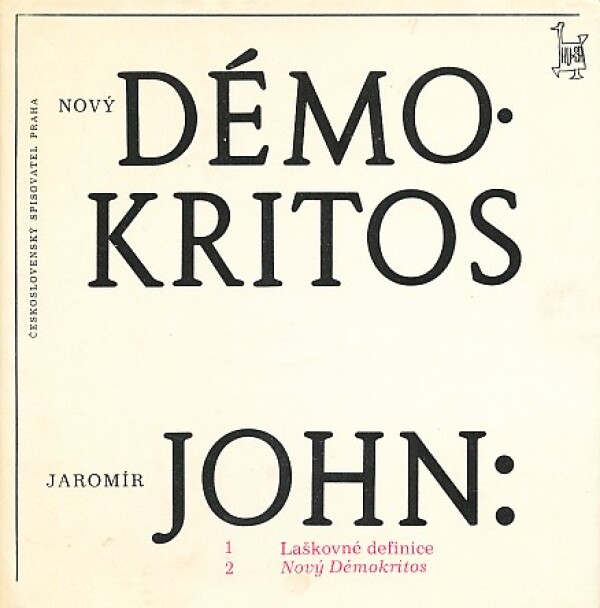 Jaromír John: NOVÝ DÉMOKRITOS