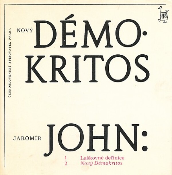 Jaromír John: NOVÝ DÉMOKRITOS