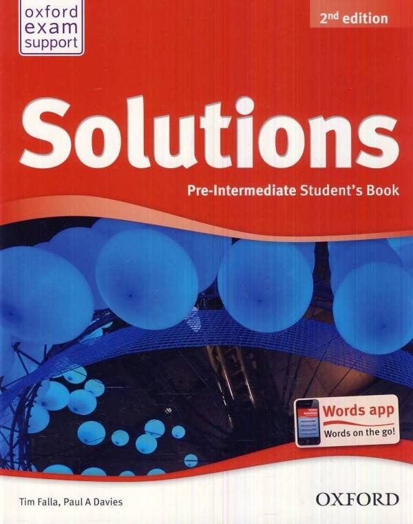 Tim Falla, Paul A Davies: SOLUTIONS NEW 2ED PRE-INTERMEDIATE - STUDENTS BOOK