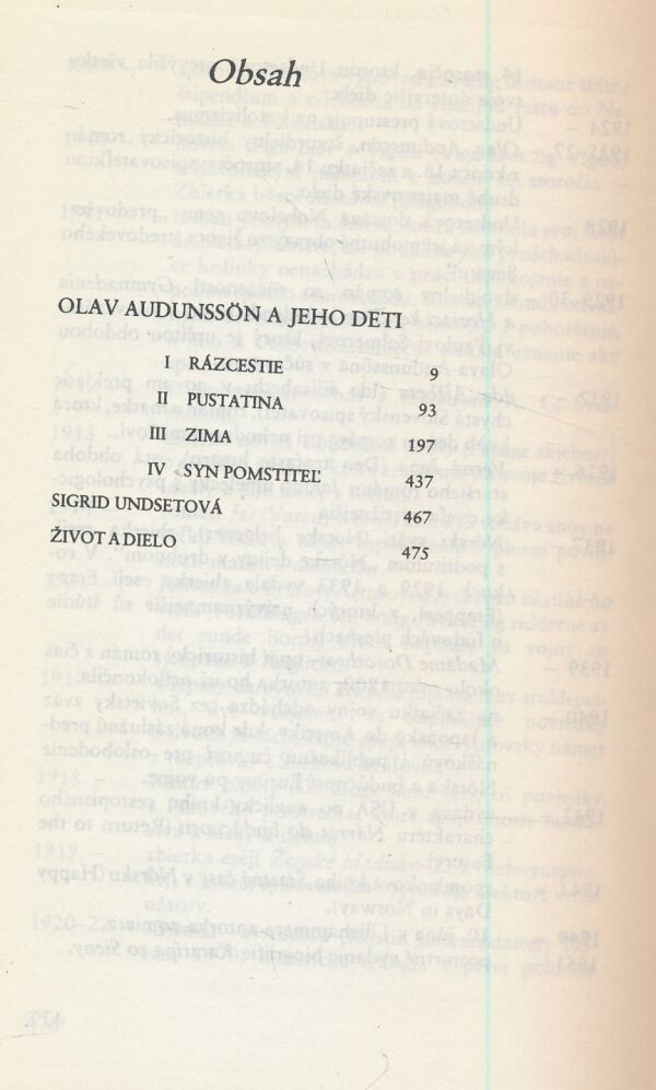 Sigrid Undsetová: olav audunsson 1+2