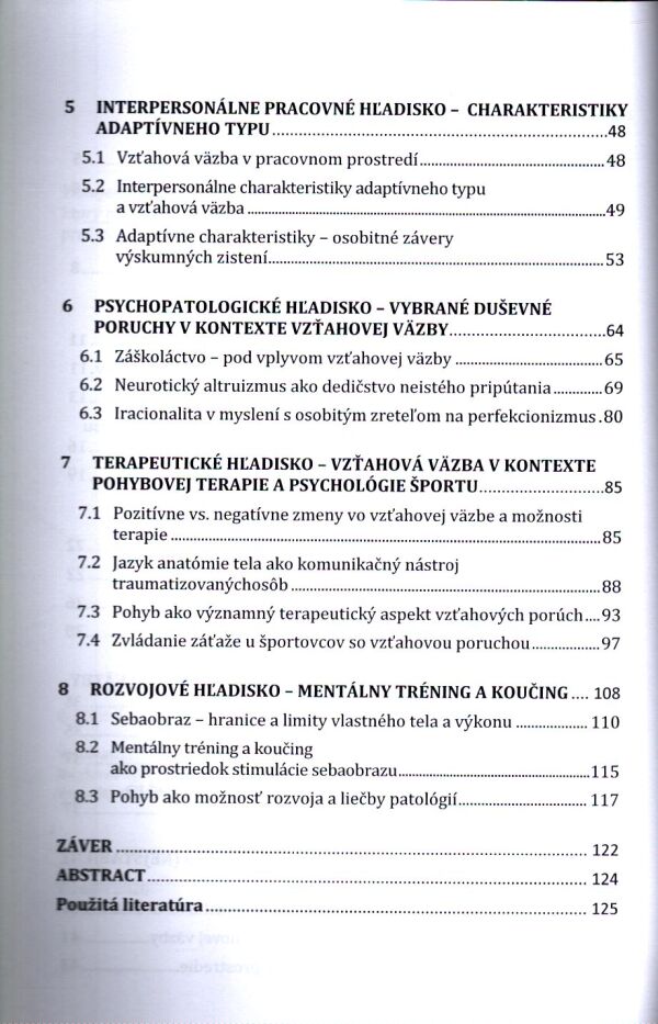 Ivana Tomanová Čergeťová: VZŤAHOVÁ VÄZBA V KONTEXTE PSYCHOLOGICKÝCH DISCIPLÍN