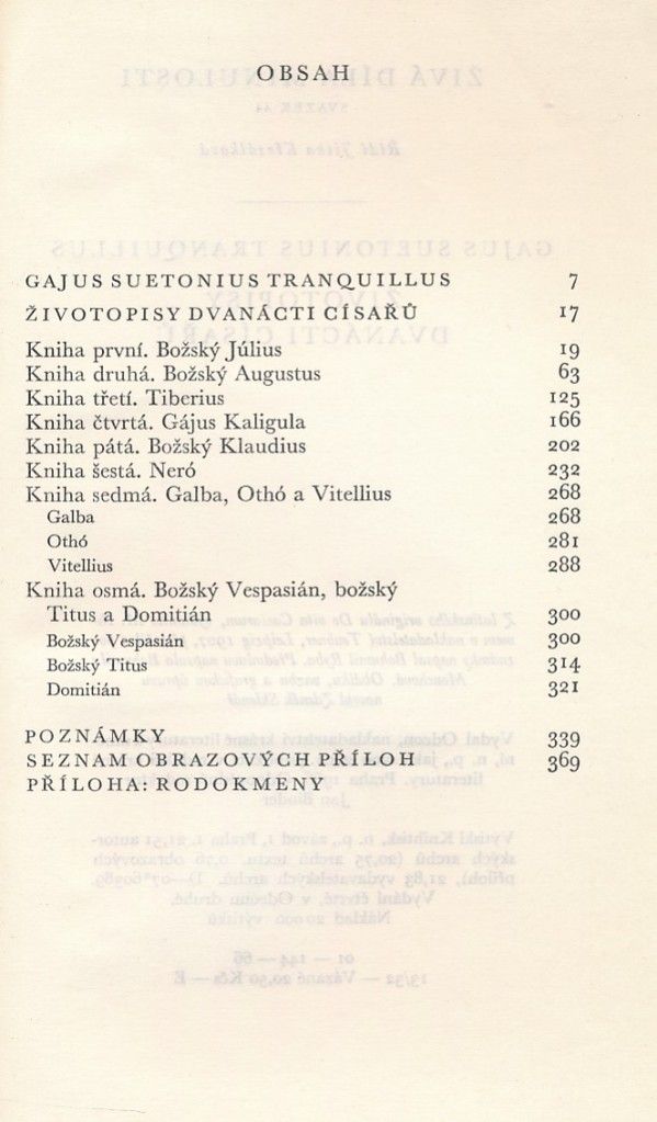 Gajdus Suetonius Tranquillus: ŽIVOTOPISY DVANÁCTI CÍSAŘŮ