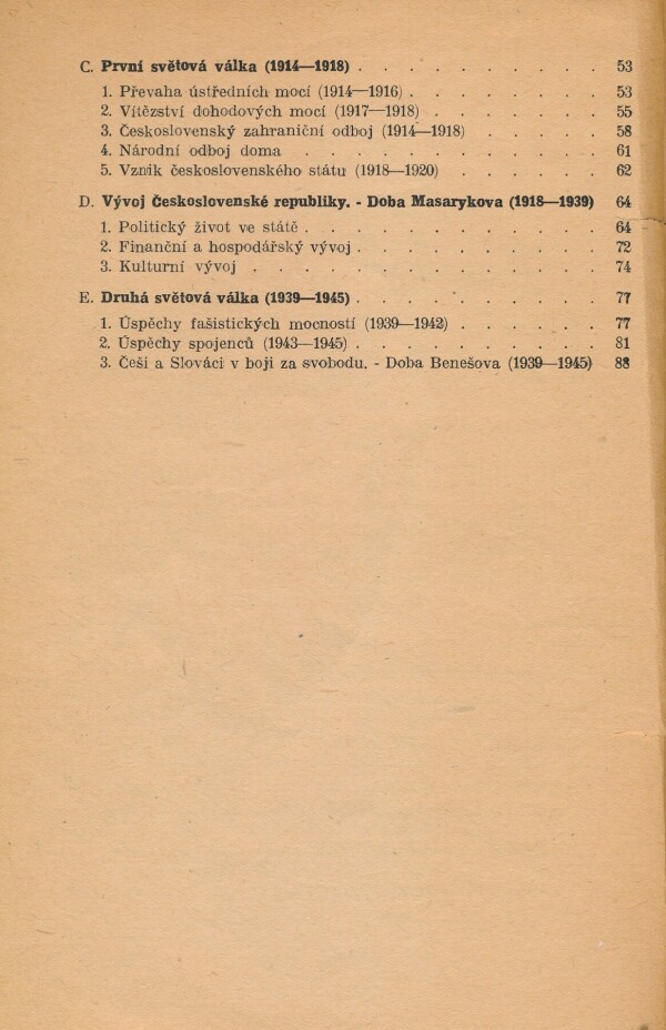 Eduard Šmejkal: PŘEHLED ČESKOSLOVENSKÝCH DĚJIN