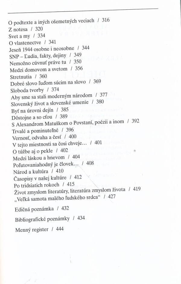 Alexander Matuška: DIELO I