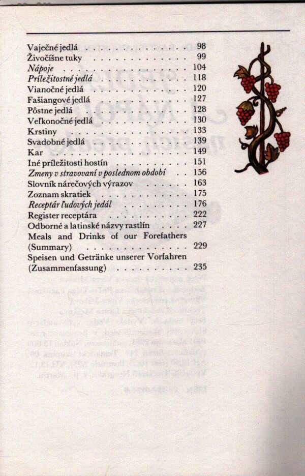 Rastislava Stoličná: JEDLÁ A NÁPOJE NAŠICH PREDKOV