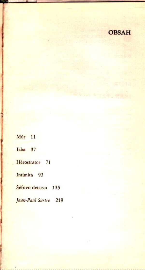 Jean-Paul Sartre: MÚR