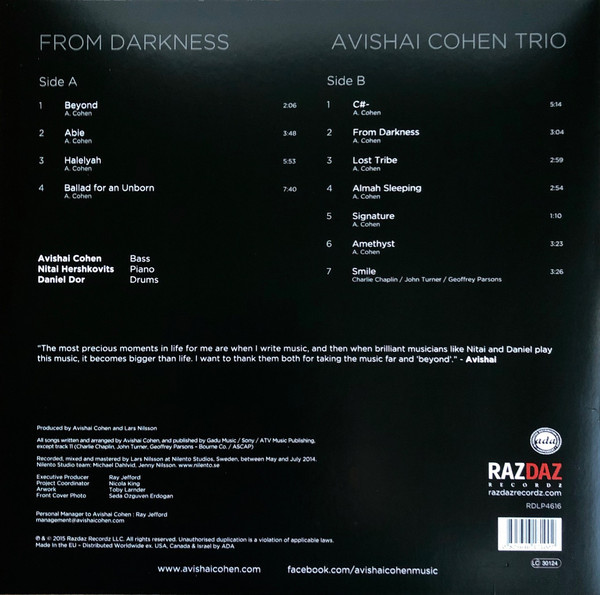 Avishai Cohen: FROM DARKNES - LP