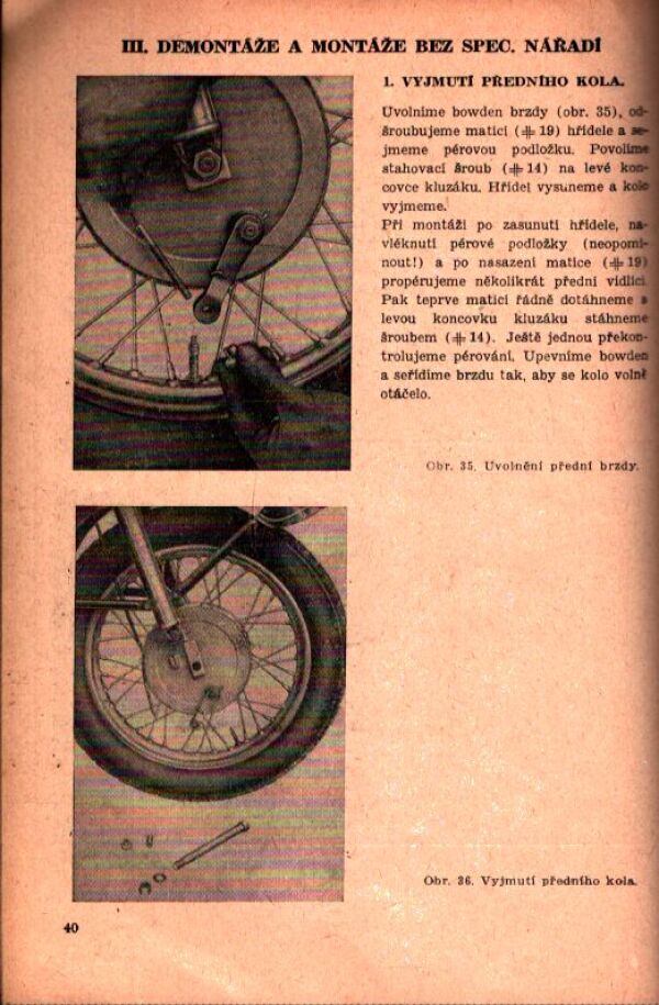 MOTOCYKL JAWA ČZ - 250CCM TYP 353/03, 350CCM TYP 354/03