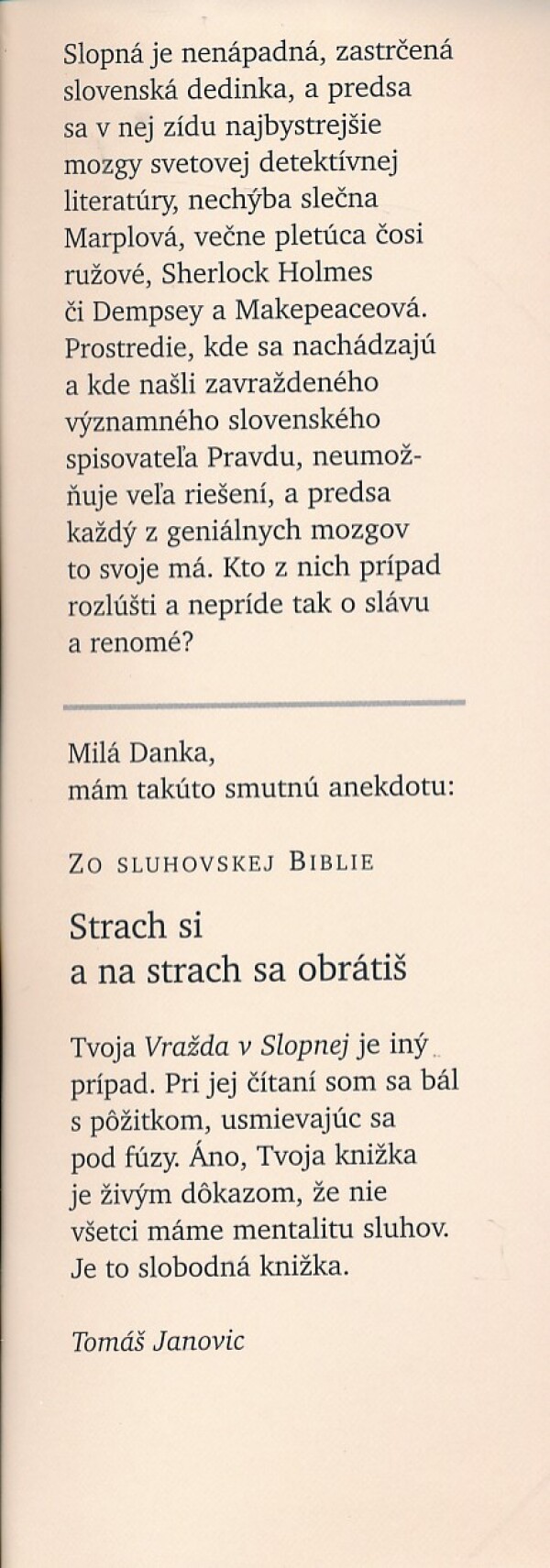 Daniela Kapitáňová: VRAŽDA V SLOPNEJ