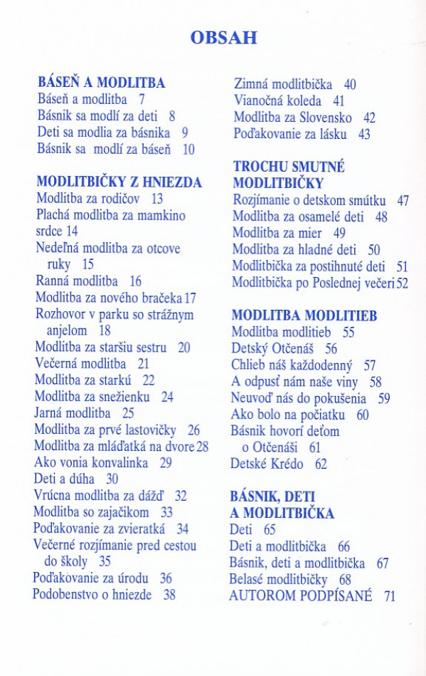 Milan Rúfus: MODLITBIČKY