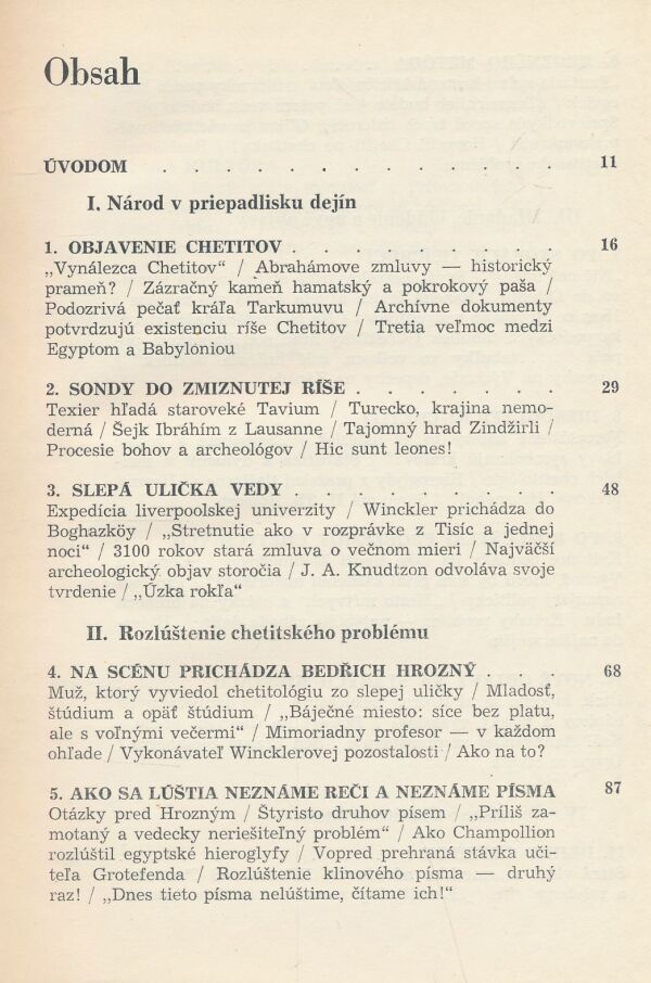 Vojtech Zamarovský: Za tajomstvom ríše Chetitov