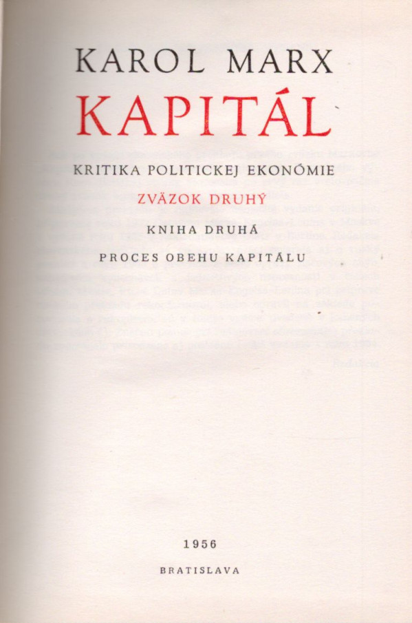 Karol Marx: KAPITÁL II.
