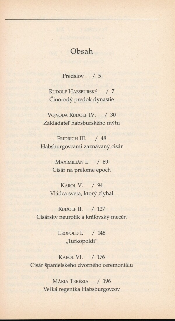 Friedrich Weissensteiner: VEĽKÍ PANOVNÍCI HABSBURSKÉHO RODU