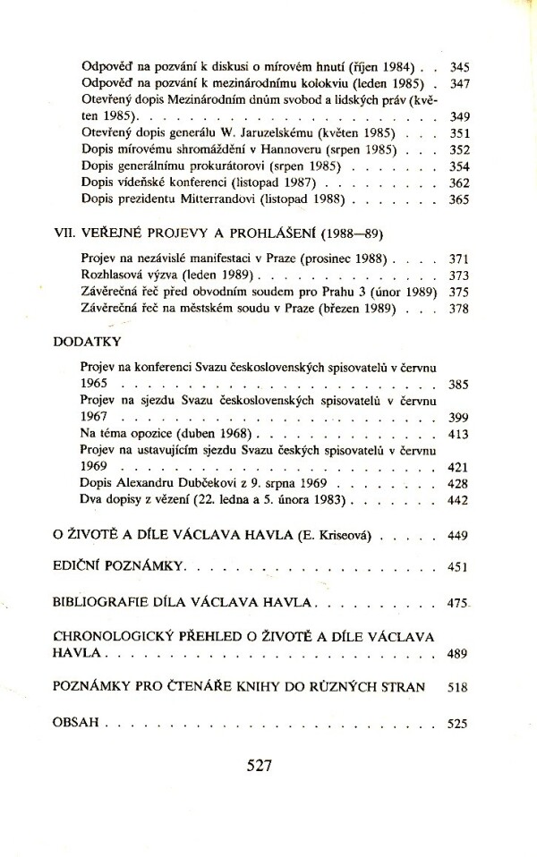 Václav Havel: DO RŮZNÝCH STRAN