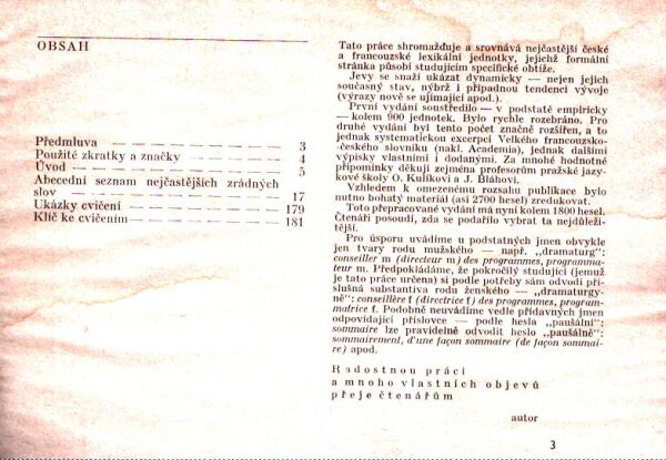 Otomar Radina: ZRÁDNÁ SLOVA VE FRANCOUZŠTINĚ