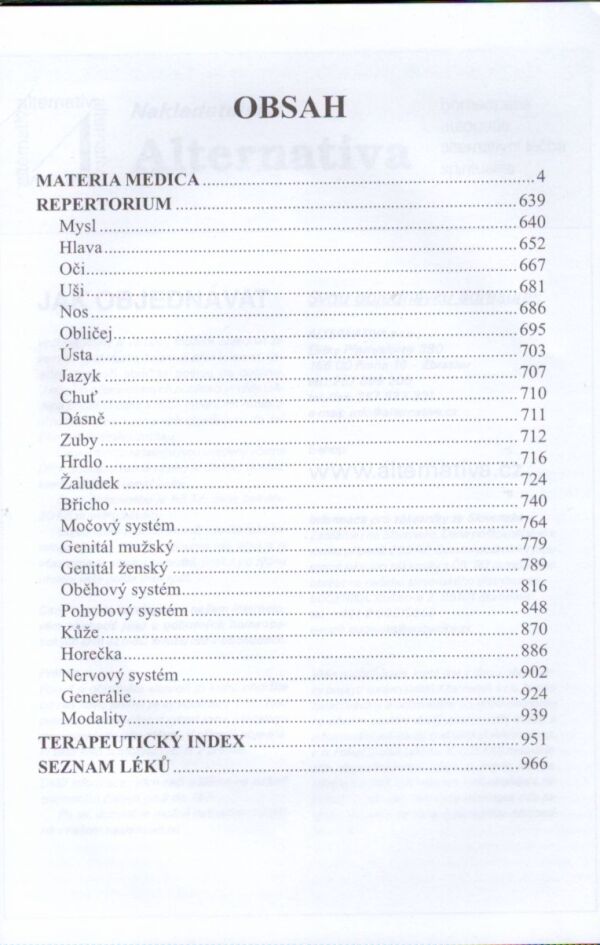 William Boericke, Oscar E. Boericke: HOMEOPATICKÁ MATERIA MEDICA S REPERTORIEM