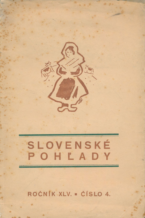 Slovenské pohľady, roč. XLV, č. 4.