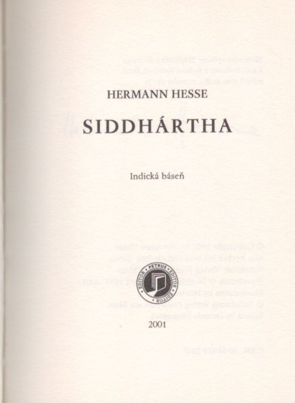 Hermann Hesse: SIDDHÁRTHA