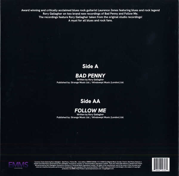 Laurence Jones: BAD PENNY FOLLOW ME - LP