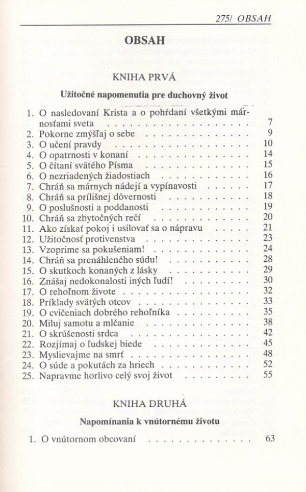 Tomáš Hemerken Kempenský: ŠTYRI KNIHY O NASLEDOVANÍ KRISTA