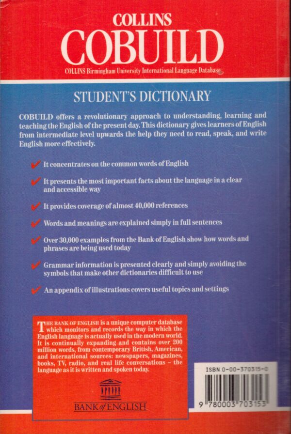 Collins Cobuild: STUDENT`S DICTIONARY