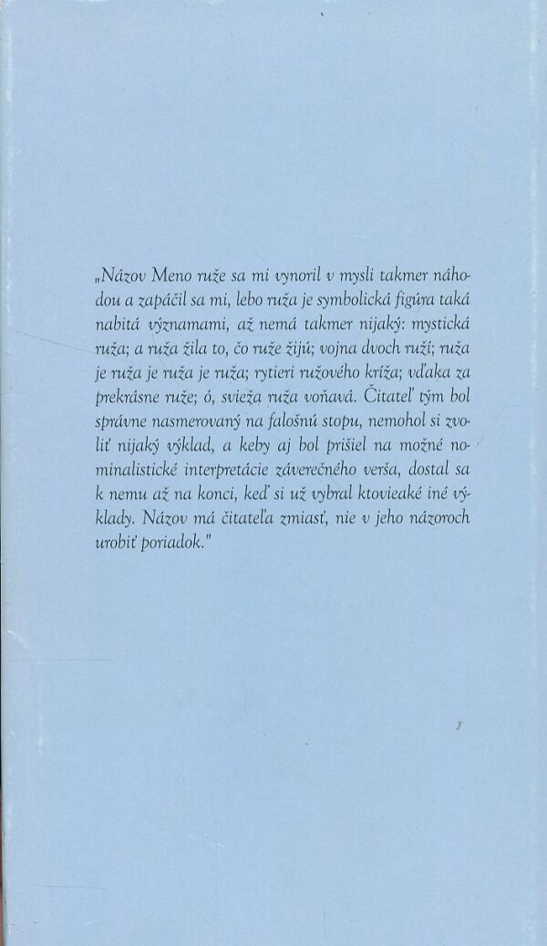 Umberto Eco: MENO RUŽE
