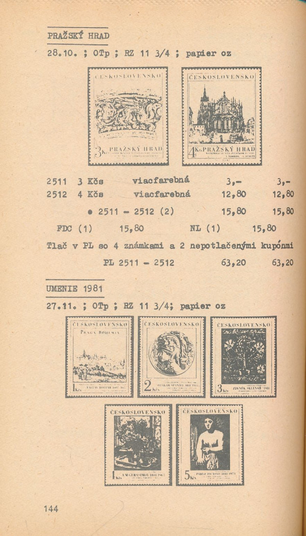 Katalóg československých poštových známok 1970 - 1989