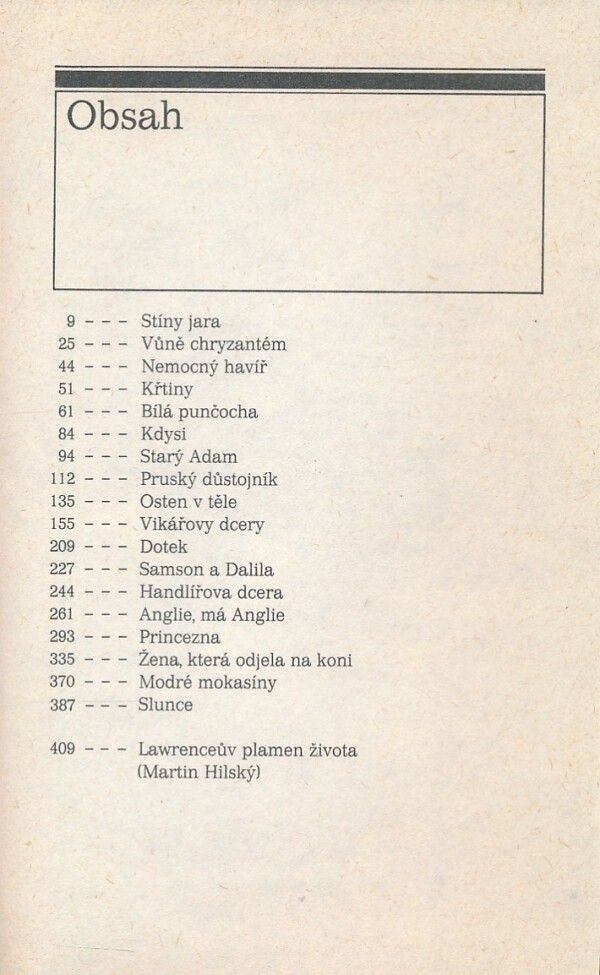 D.H. Lawrence: STÍNY JARA