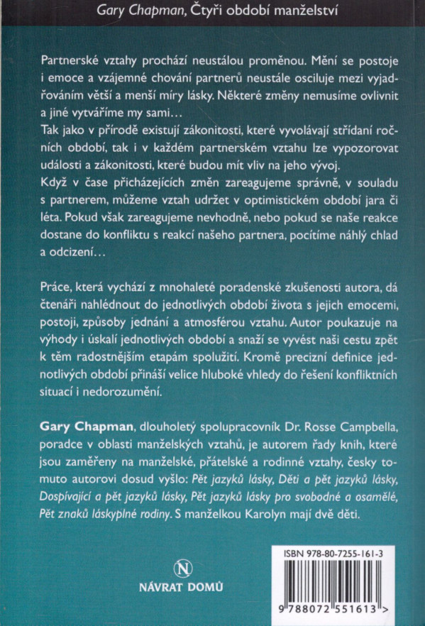 Gary Chapman: ČTYŘI OBDOBÍ MANŽELSTVÍ